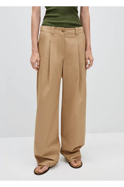 MANGO Woman Wideleg pants with pens