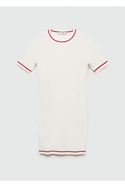 MANGO Woman Kontrast Detaylı Kısa Elbise