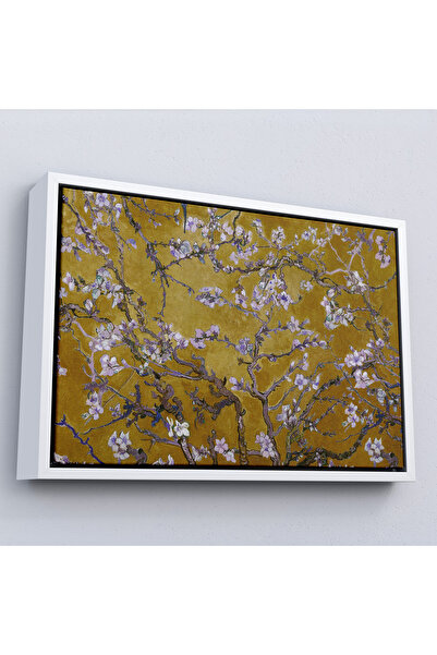 Oxyteez Vincent Van Gogh cu cadru din lemn - Pictură galbenă de migdal înflor...