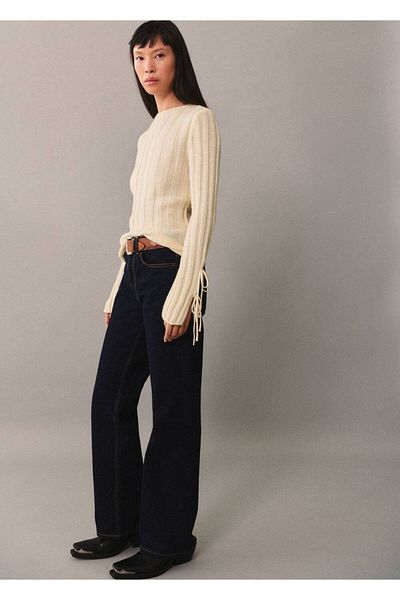 MANGO Woman Bow Rubber Knitted Sweater