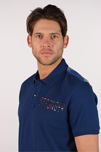 Arma Чоловіча футболка з коміром-поло Indigo Y22374301201