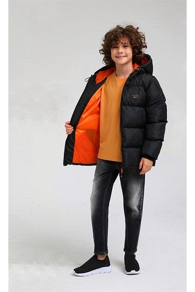 Ugly Duck 08-14 Years Boy Black Color Puffer Jacket