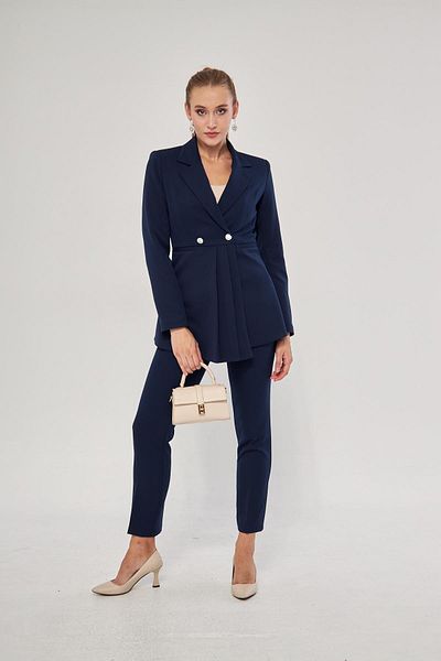 LOVELF Λεπτομερές κοστούμι με πιέτες με 2 κουμπιά Navy Blue