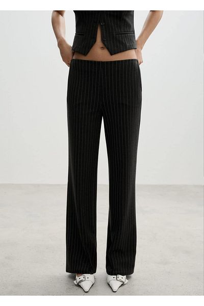MANGO Woman Roman woven straight pants