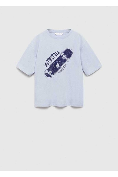 MANGO Kids Tricou Albastru Pentru Copii