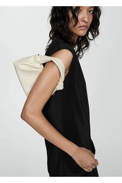 MANGO Woman Pleated Sleeveless Blouse