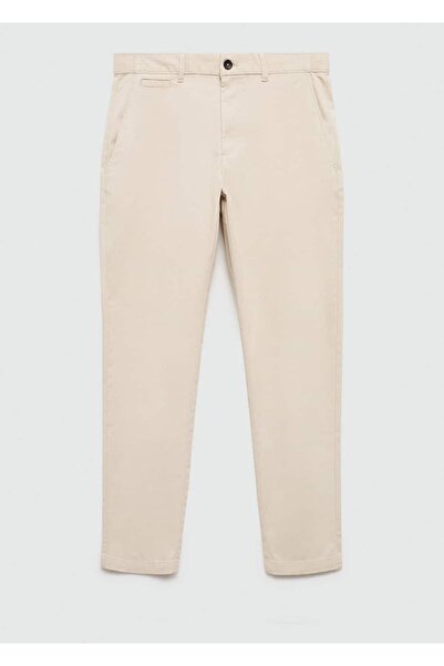 MANGO Man Tapered kesim pamuklu cropped pantolon