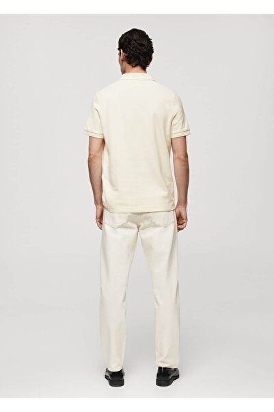 MANGO Man %100 pamuklu pike polo