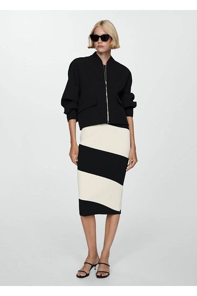 MANGO Woman Bomber Jacket - Oversize Model for Winter