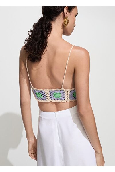 MANGO Woman Háčkovaná blúzka