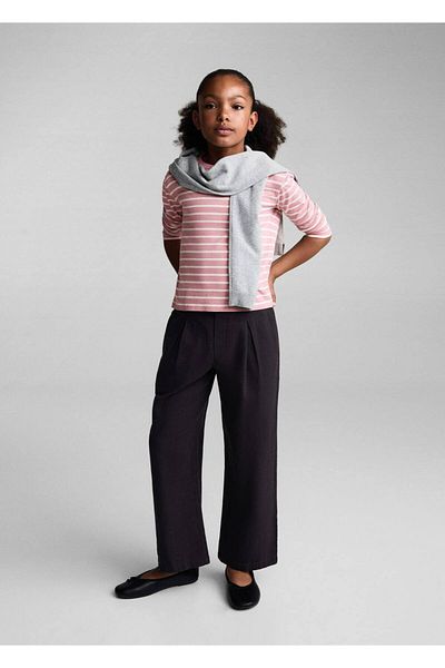 MANGO Kids Gestreiftes T-Shirt aus Baumwolle
