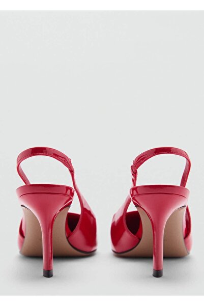 MANGO Woman Rugan görünümlü topuklu ayakkabı