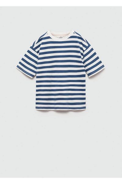 MANGO Kids Tricou cu dungi din bumbac