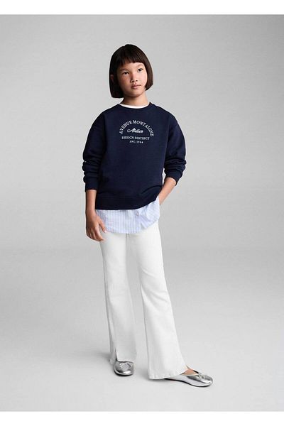 MANGO Kids Τζιν με σχισμή φαρδιά