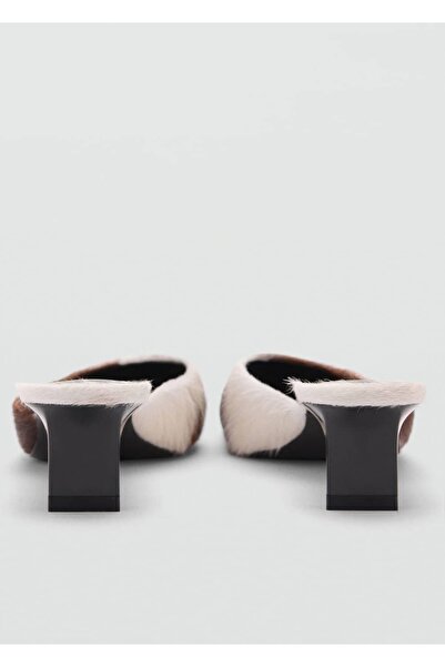 MANGO Woman Open Back Leather High Heels