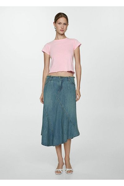 MANGO Woman Short-sleeved T-shirt cotton