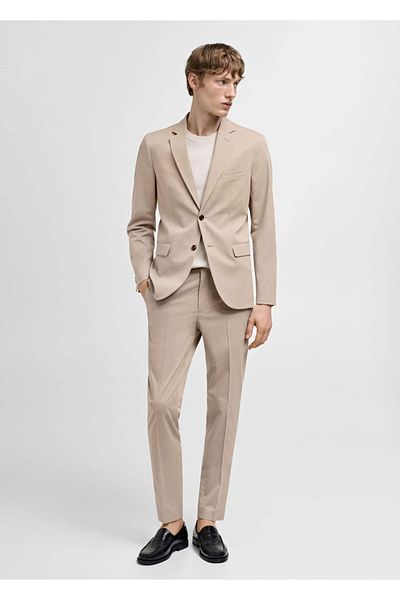 MANGO Man Stretch Fabric Super Slim Fit Blazer Jacket
