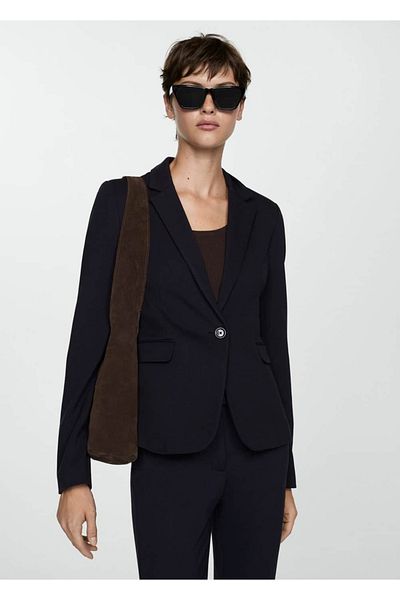 MANGO Woman Blazer Jacket with Pockets - Stylish and Comfortable Design