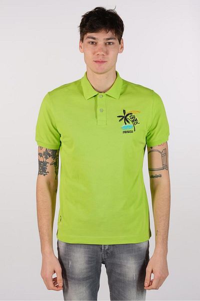 Arma Ανδρικό μπλουζάκι με πράσινο γιακά Polo Y 22374869501