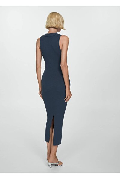 MANGO Woman Dlouhé pletené šaty