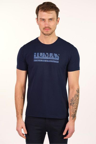 Arma Ανδρικό μπλουζάκι Navy Blue Crew Neck Y 22344450801