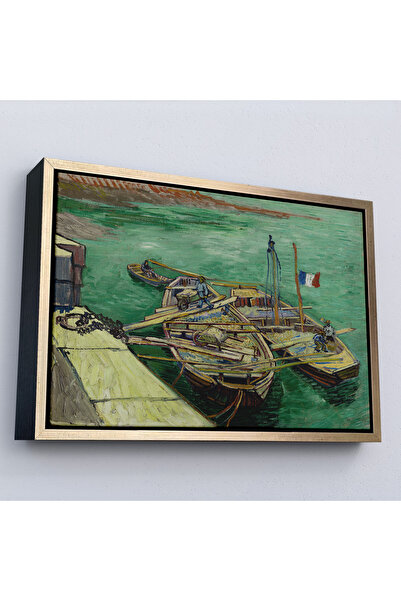 Oxyteez Vincent Van Gogh cu cadru din lemn - Pictură de molo cu oameni care d...