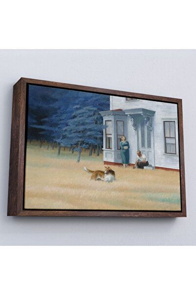 Oxyteez Edward Hopper cu cadru din lemn - Pictură Cape Cod Evening-7061