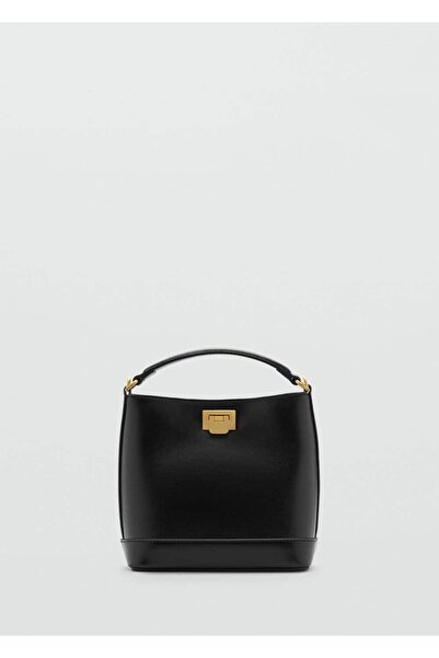 MANGO Woman Mini nákupní taška s kovovými detaily