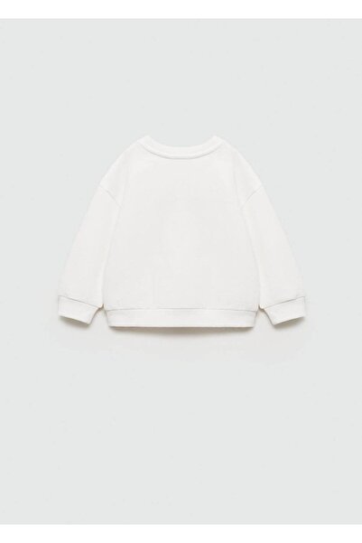 MANGO Baby Βαμβακερό φούτερ με λεπτομέρεια κεντήματος