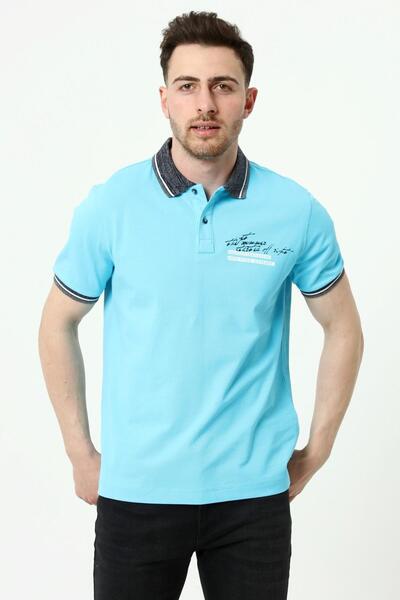 Arma Чоловіча футболка з коміром-поло, бірюзовий Y22374300601