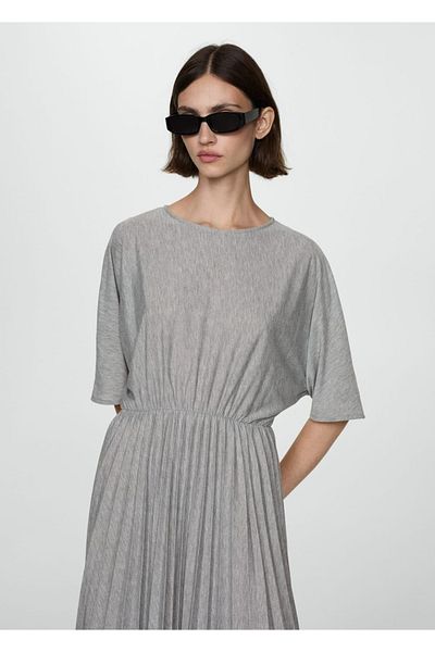MANGO Woman Kleid mit elastischen Falten an der Taille