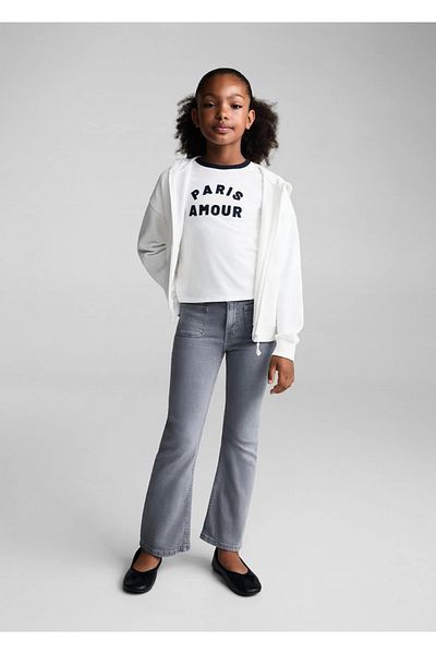 MANGO Kids Flared Leg Pocket Jean Trousers