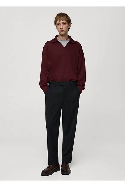 MANGO Man Φούτερ με γιακά Polo Relaxed Cut Oversize