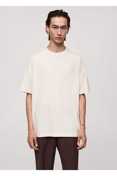 MANGO Man Μπλουζάκι από 100% βαμβάκι oversize
