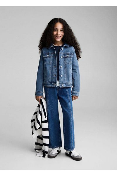 MANGO Kids Jeansmantel mit Taschen