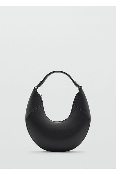 MANGO Woman Leather Look Shoulder Bag