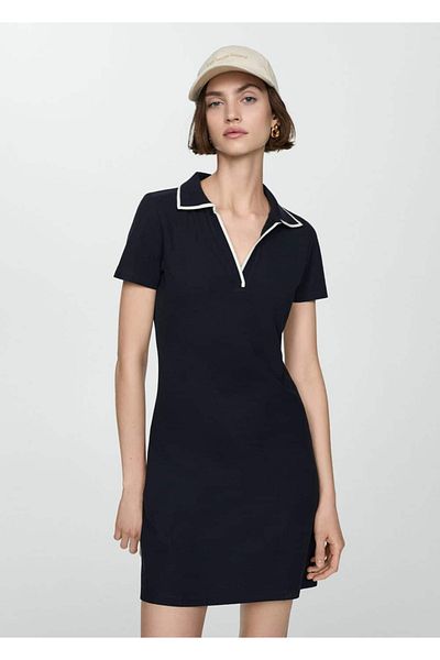 MANGO Woman Rochie cu gât polo