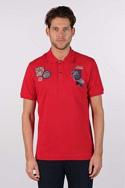 Arma Чоловіча червона футболка з коміром-поло Y22374300501