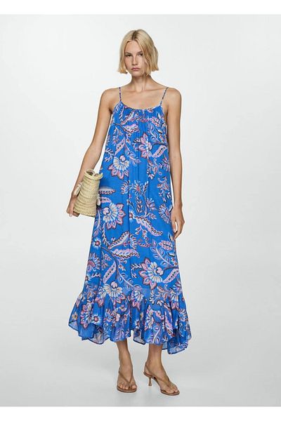 MANGO Woman Rochie lungă cu imprimeu floral
