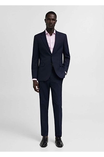 MANGO Man Slim Fit proužkovaná Twil košile s mikroproužkem