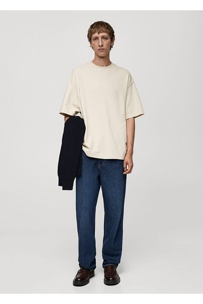 MANGO Man Μπλουζάκι από 100% βαμβάκι oversize