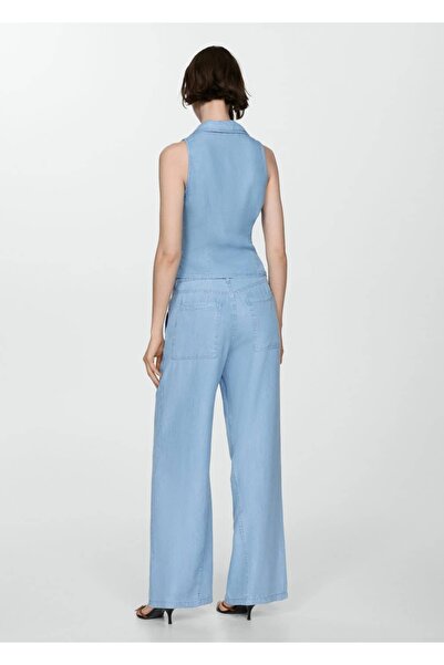 MANGO Woman Wideleg lyocell pantolon