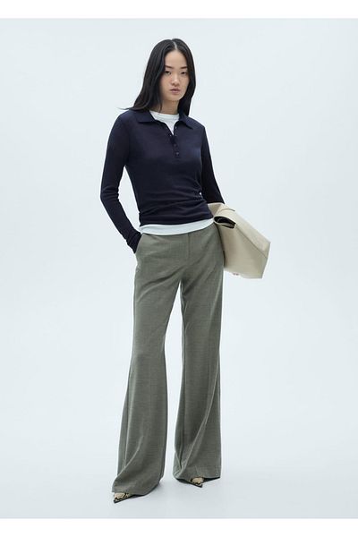 MANGO Woman Polo shirt with buttoned collar