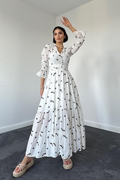 Elbee Fashion Woman Φόρεμα Gimped Voile