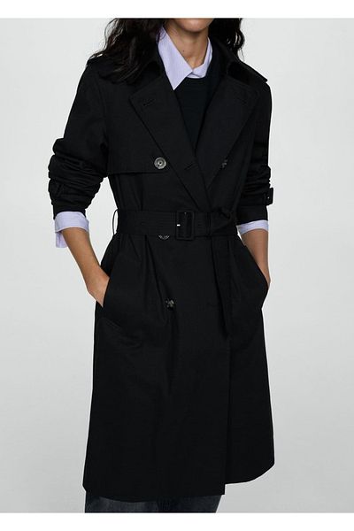 MANGO Woman Trenci clasic cu centura