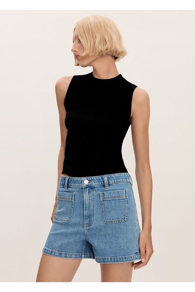 MANGO Woman Pantaloni scurți din denim cu buzunare