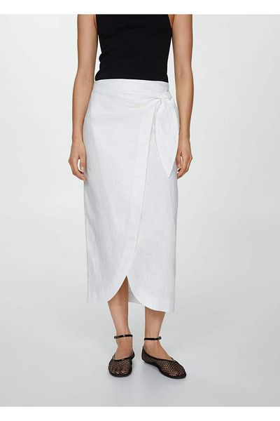 MANGO Woman Leinen-Pareo-Rock