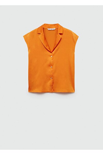 MANGO Woman Saten dökümlü gömlek