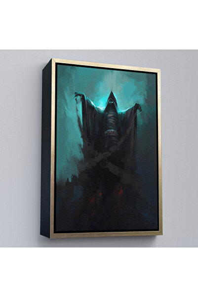 Home Tablo-7884 într-o atmosferă întunecată misterioasă încrețită cu un cadru de lemn