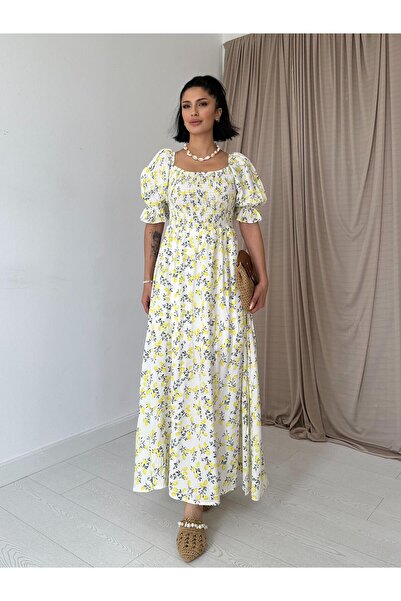 Elbee Fashion Woman Rochie imprimată cu detalii Gipe